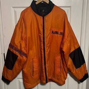 🔥🏈 True Vintage OKLAHOMA STATE COWBOYS Pro Player Lined Performance Jacket EUC
